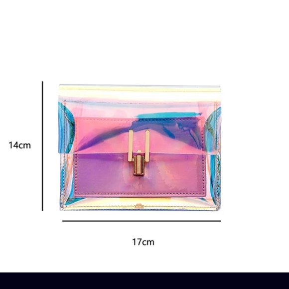 Clear Transparent Handbag PVC Crossbody Womens - Picture 8 of 12